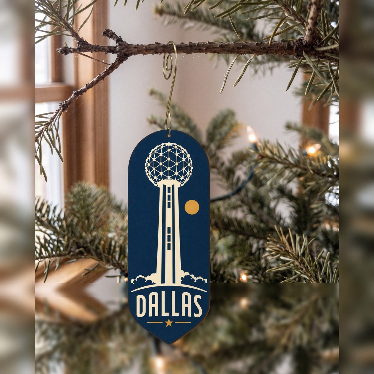 She's Choosing Dallas Ornament | Negative-Space Silhouette | S389-O