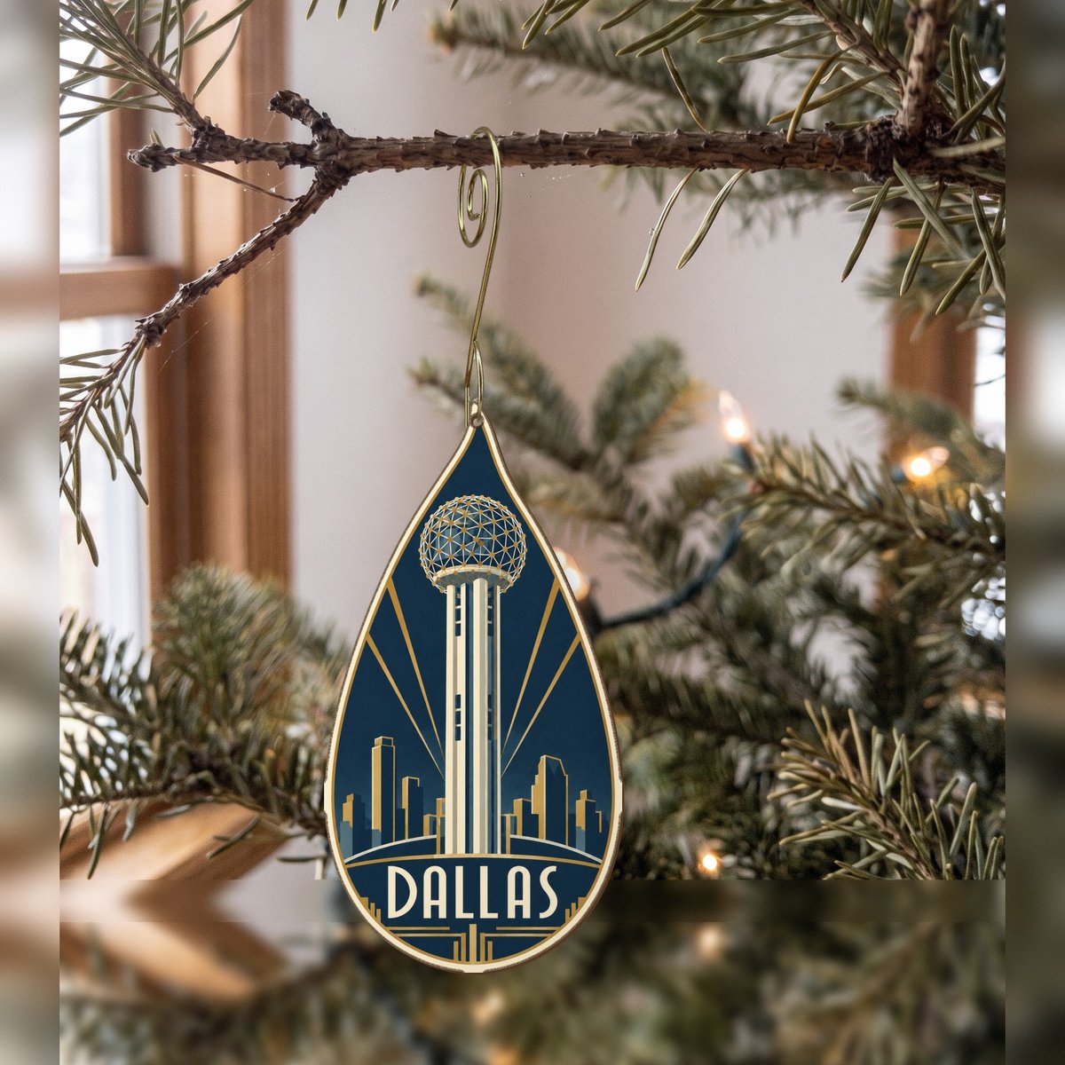 She's Choosing Dallas Ornament | Art Deco | S393-O
