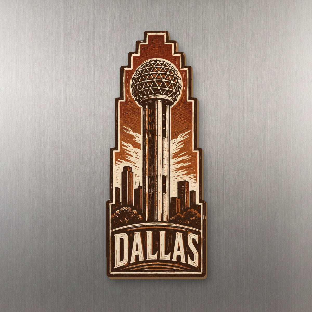 She's Choosing Dallas Magnet | Woodcut | S394-M
