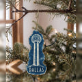 She's Choosing Dallas Ornament | Cyanotype-Inspired | S395-O