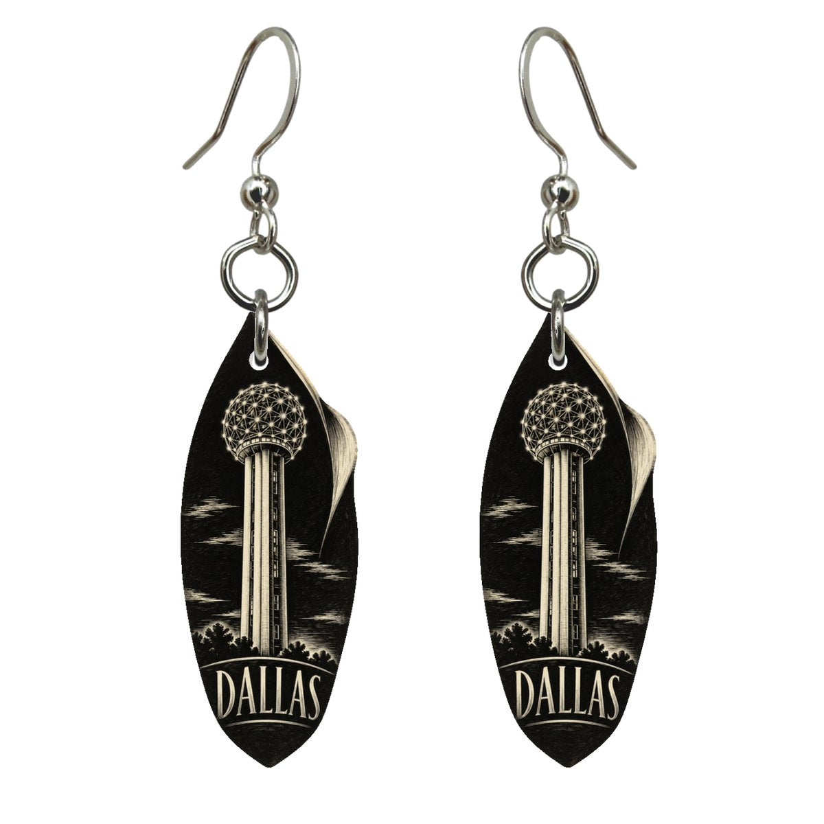 She's Choosing Dallas Earrings | Scratchboard | S398