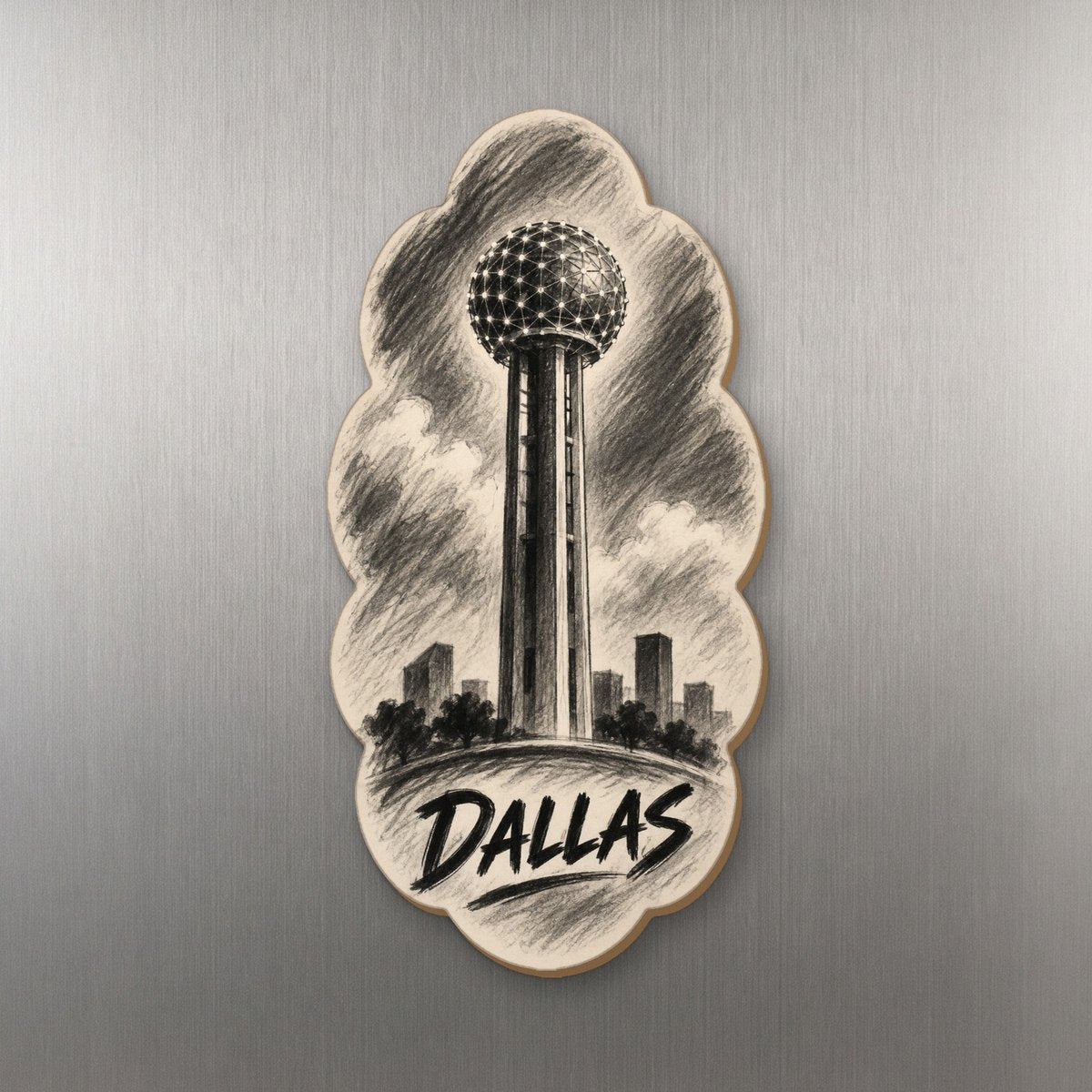 She's Choosing Dallas Magnet | Charcoal Gesture | S399-M