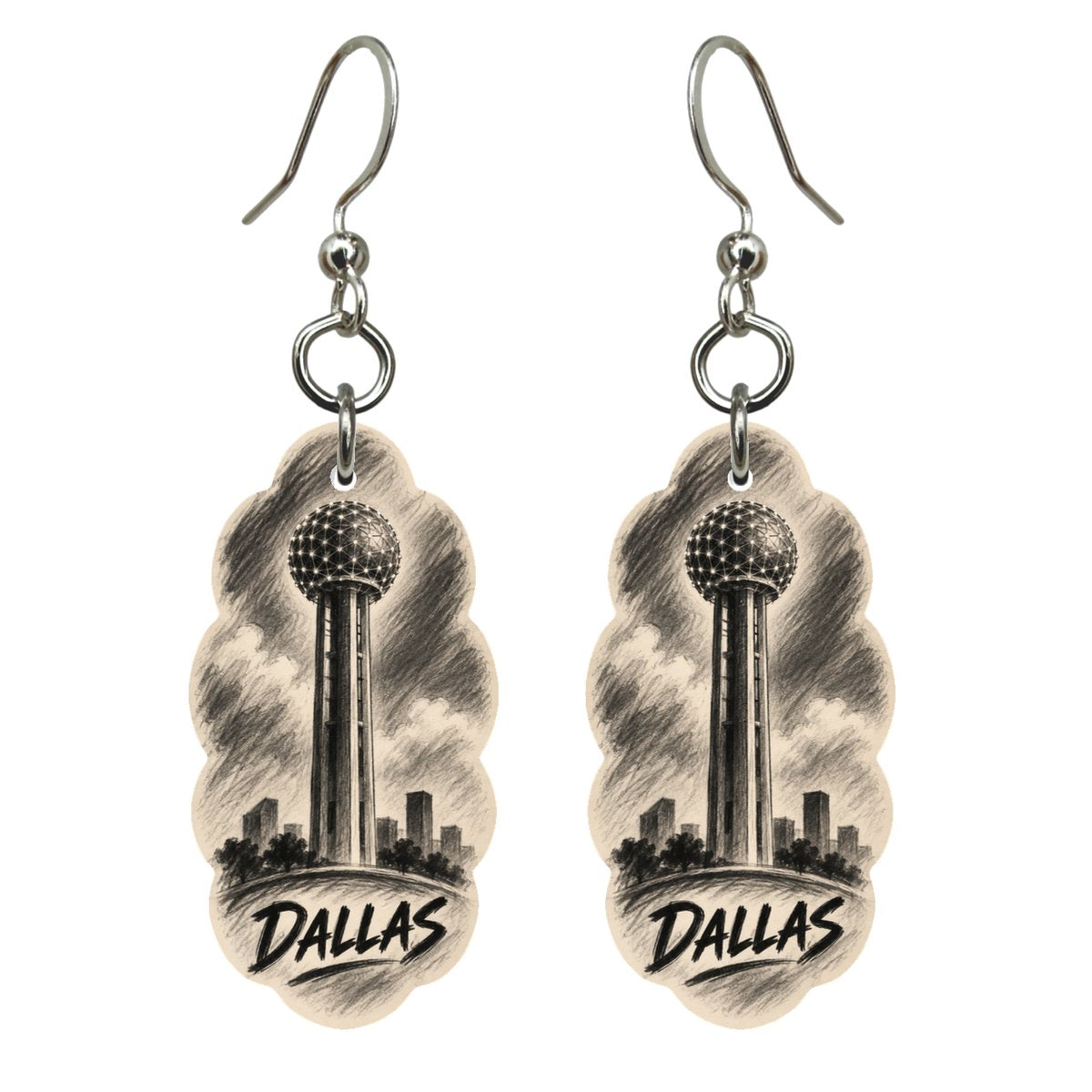 She's Choosing Dallas Earrings | Charcoal Gesture | S399