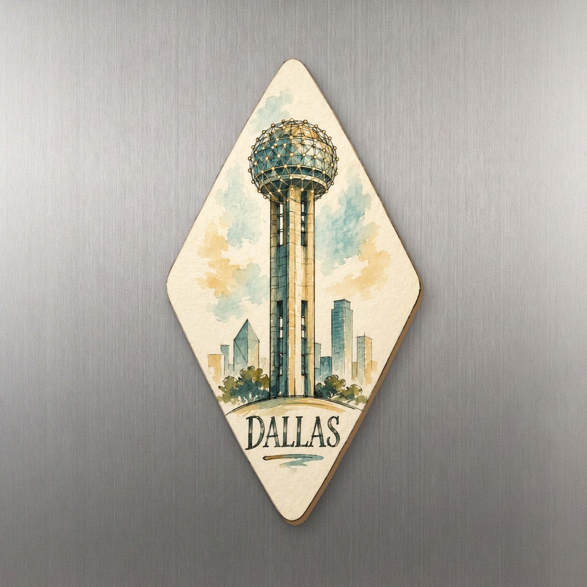 She's Choosing Dallas Magnet | Pen and Watercolor Wash | S401-M