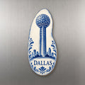 She's Choosing Dallas Magnet | Blue-And-White Ceramic Illustration | S403-M