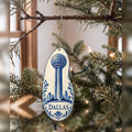 She's Choosing Dallas Ornament | Blue-And-White Ceramic Illustration | S403-O