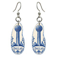 She's Choosing Dallas Earrings | Blue-And-White Ceramic Illustration | S403