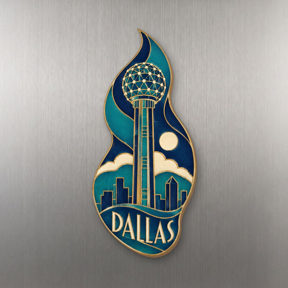 She's Choosing Dallas Magnet | Cloisonné-Inspired Graphic | S404-M