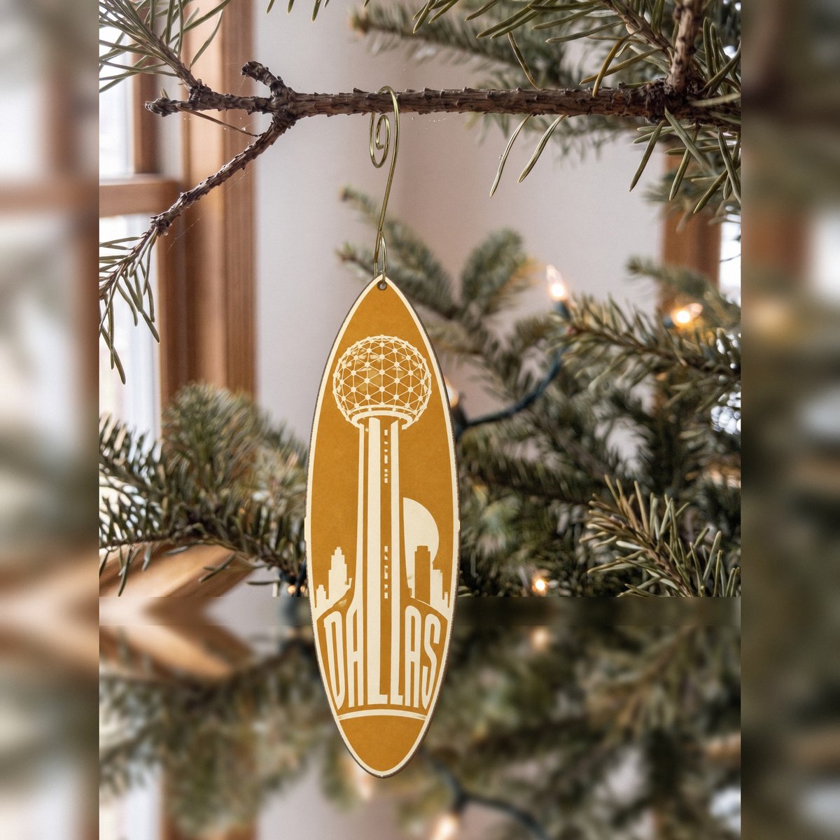 She's Choosing Dallas Ornament | Typographic Illustration | S405-O