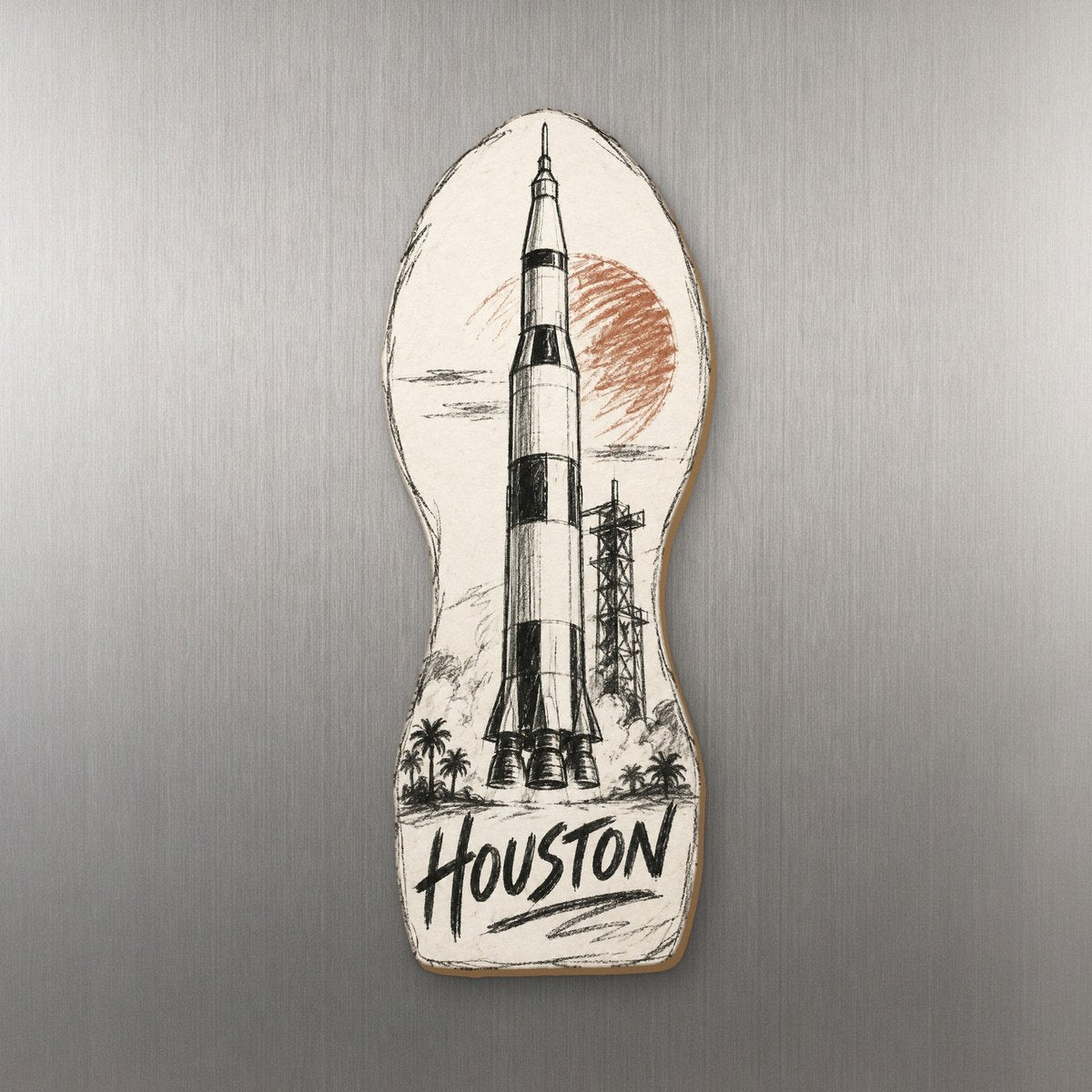 She's Choosing Houston Magnet | Loose Contour Sketch | S409-M