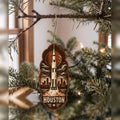 She's Choosing Houston Ornament | Woodcut | S412-O