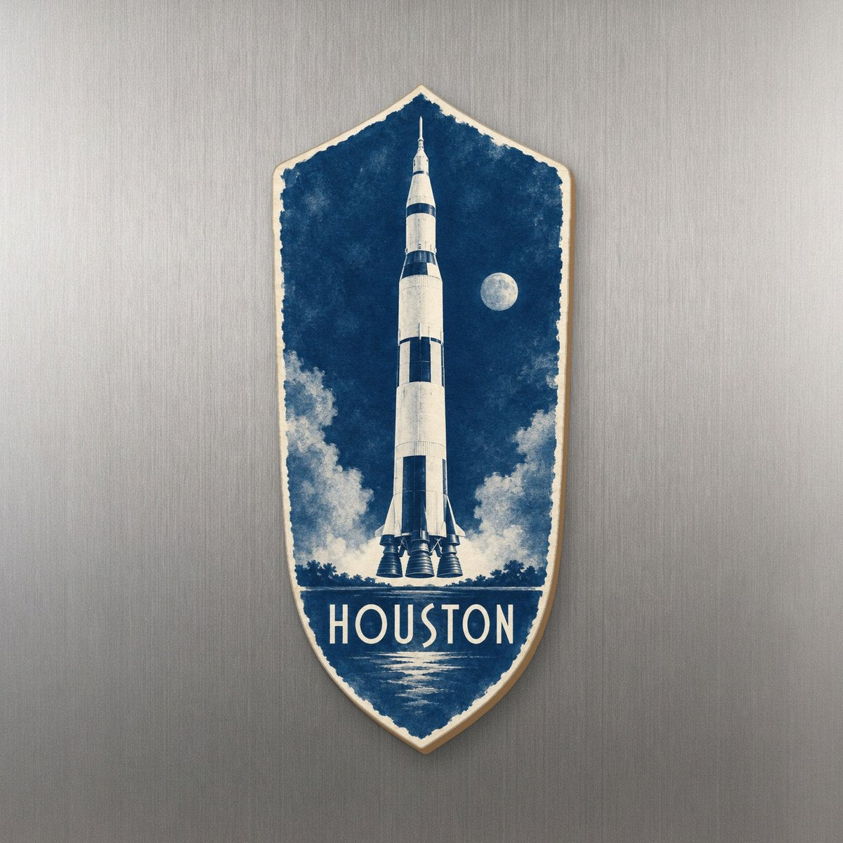 She's Choosing Houston Magnet | Cyanotype-Inspired | S413-M