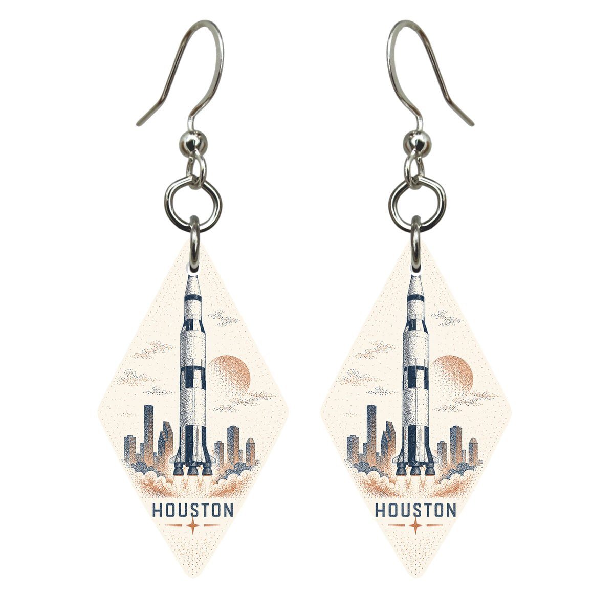 She's Choosing Houston Earrings | Sparse Pointillism | S415