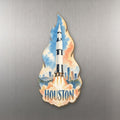 She's Choosing Houston Magnet | Restrained Watercolor | S418-M