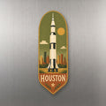 She's Choosing Houston Magnet | Naive Folk Painting | S420-M