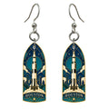 She's Choosing Houston Earrings | Cloisonné-Inspired Graphic | S422