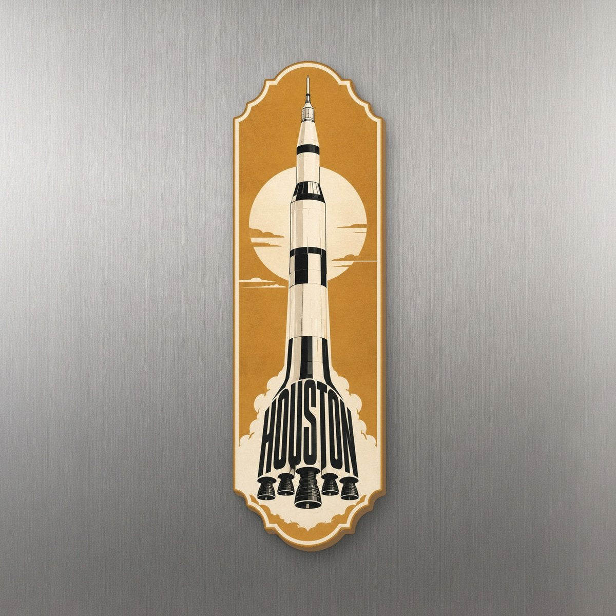 She's Choosing Houston Magnet | Typographic Illustration | S423-M