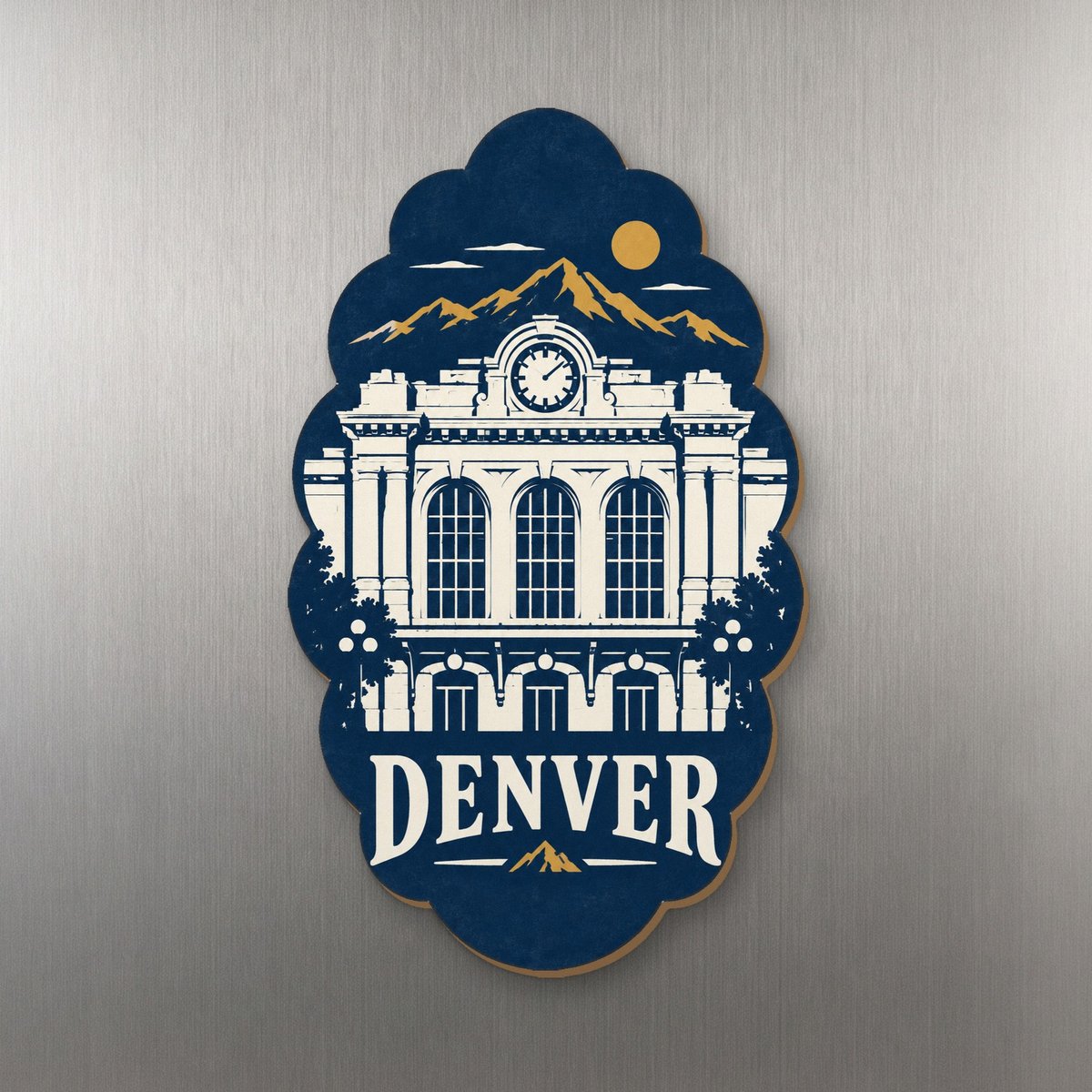 She's Choosing Denver Magnet | Negative-Space Silhouette | S425-M