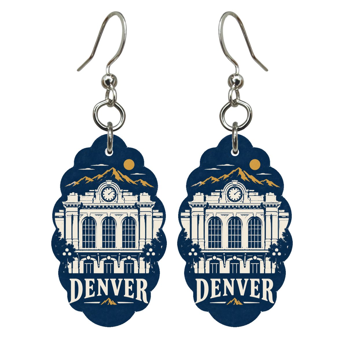 She's Choosing Denver Earrings | Negative-Space Silhouette | S425