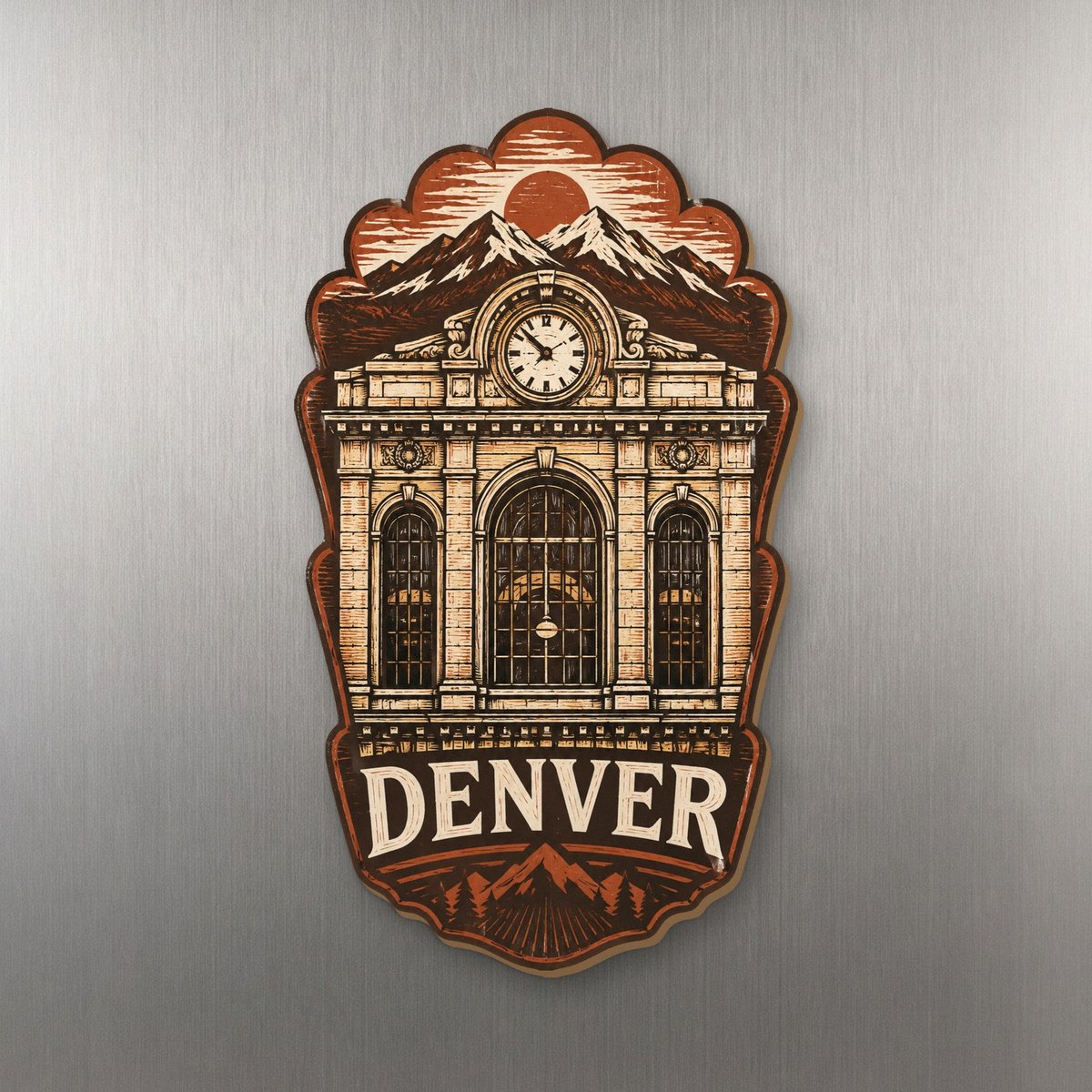 She's Choosing Denver Magnet | Woodcut | S430-M