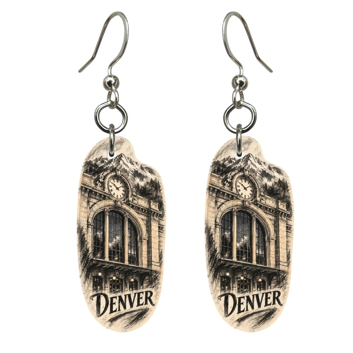 She's Choosing Denver Earrings | Charcoal Gesture | S435
