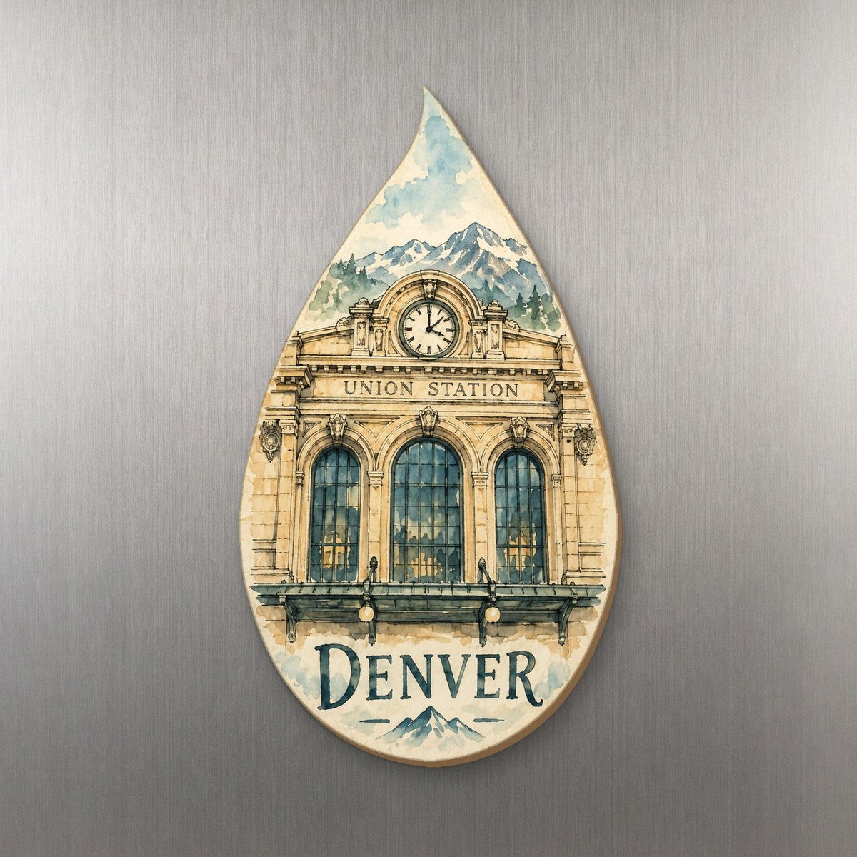 She's Choosing Denver Magnet | Pen and Watercolor Wash | S437-M