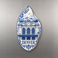 She's Choosing Denver Magnet | Blue-And-White Ceramic Illustration | S439-M