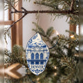 She's Choosing Denver Ornament | Blue-And-White Ceramic Illustration | S439-O