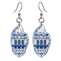 She's Choosing Denver Earrings | Blue-And-White Ceramic Illustration | S439