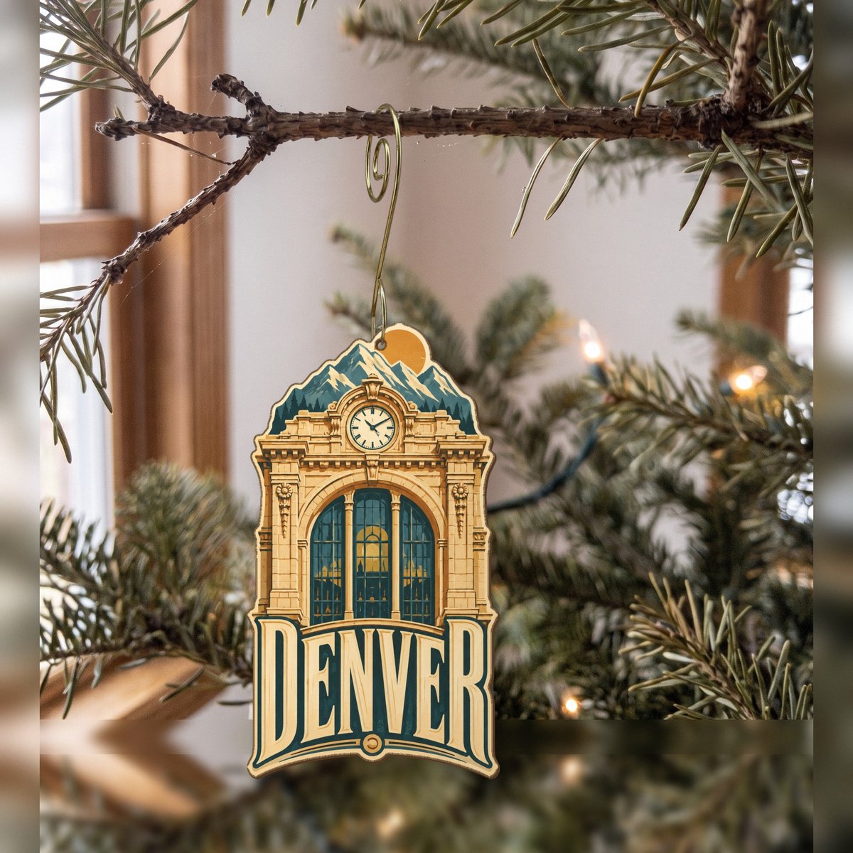She's Choosing Denver Ornament | Typographic Illustration | S441-O