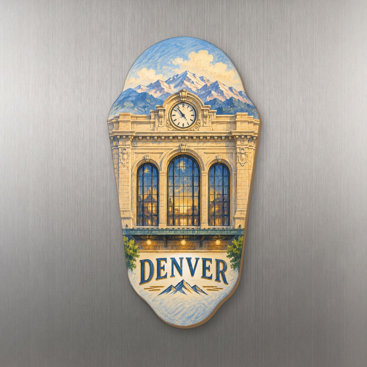 She's Choosing Denver Magnet | Colored Pencil over Gouache | S442-M
