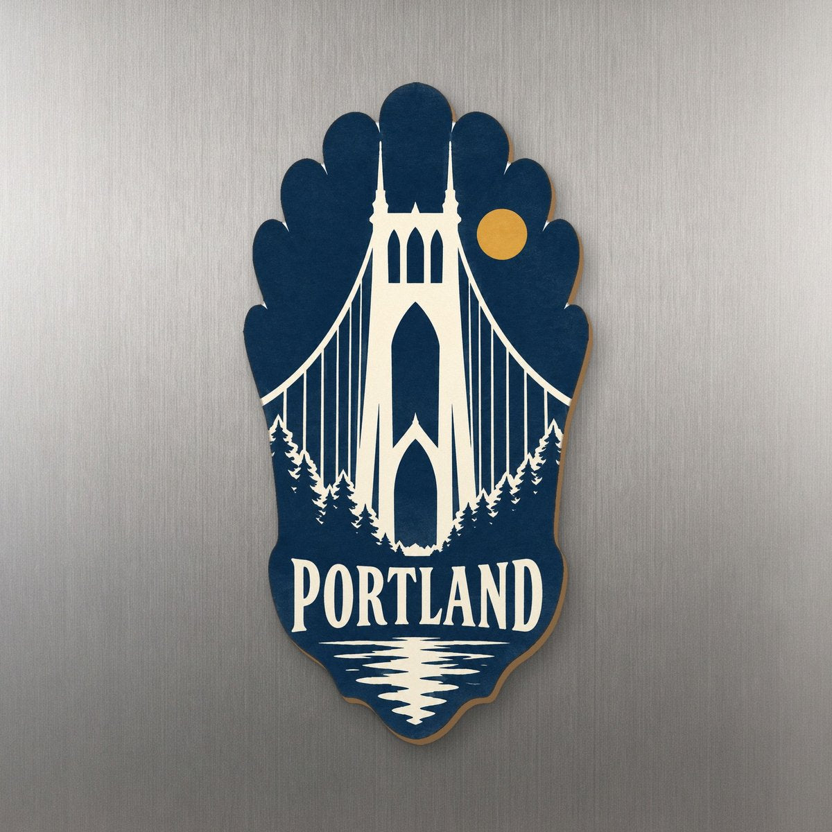 She's Choosing Portland, Oregon Magnet | Negative-Space Silhouette | S443-M