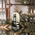 She's Choosing Portland, Oregon Ornament | Notan | S446-O