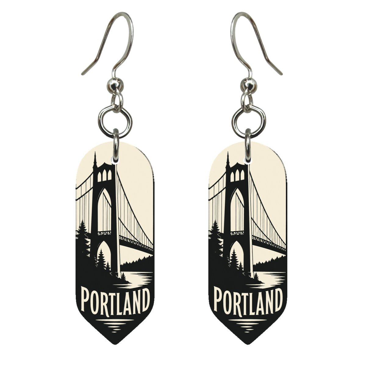She's Choosing Portland, Oregon Earrings | Notan | S446