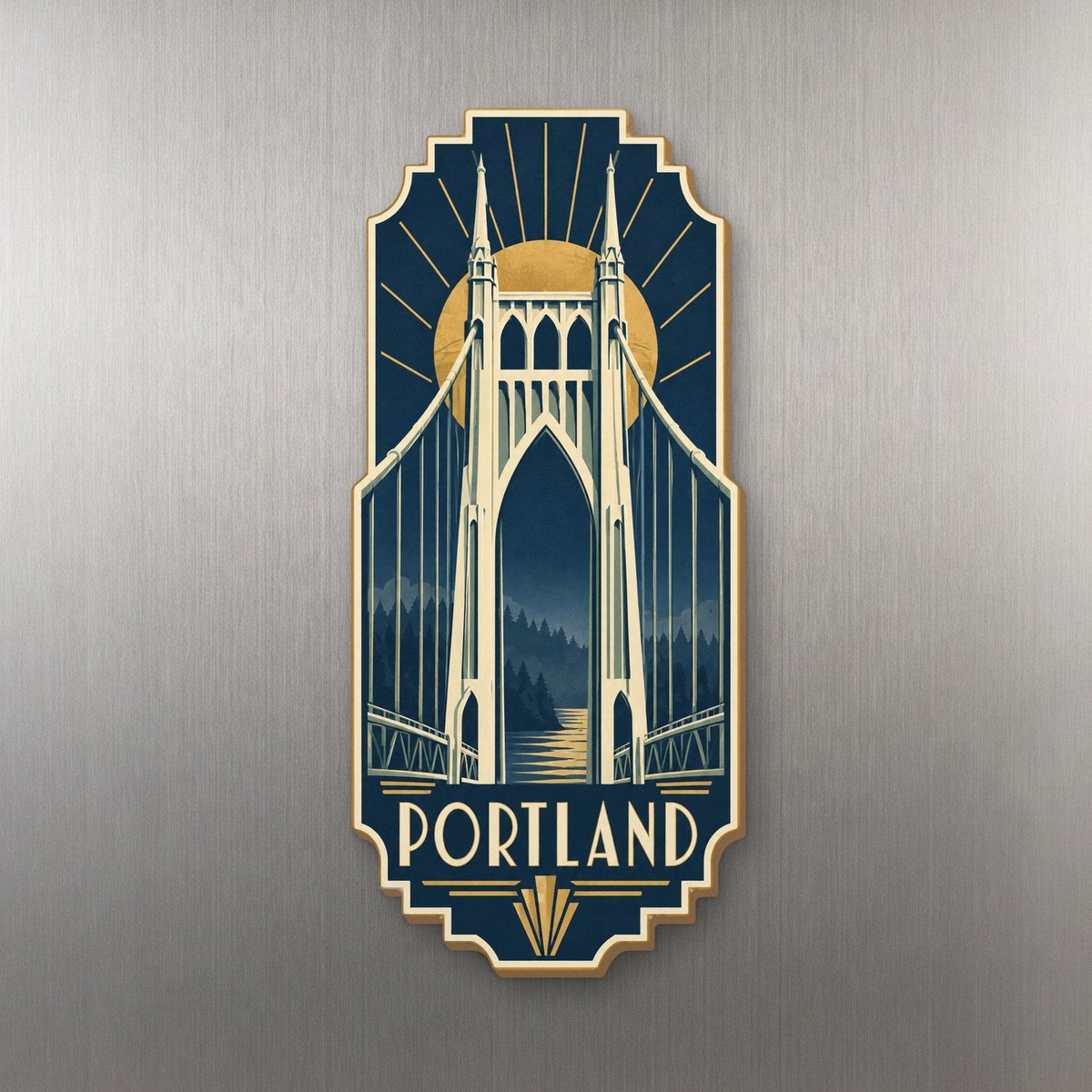 She's Choosing Portland, Oregon Magnet | Art Deco | S447-M