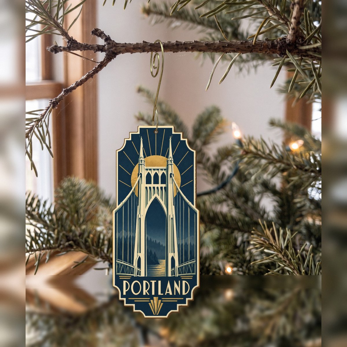 She's Choosing Portland, Oregon Ornament | Art Deco | S447-O