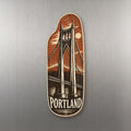 She's Choosing Portland, Oregon Magnet | Woodcut | S448-M