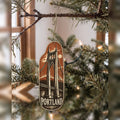 She's Choosing Portland, Oregon Ornament | Woodcut | S448-O