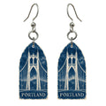 She's Choosing Portland, Oregon Earrings | Cyanotype-Inspired | S449