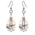She's Choosing Portland, Oregon Earrings | Sparse Pointillism | S451