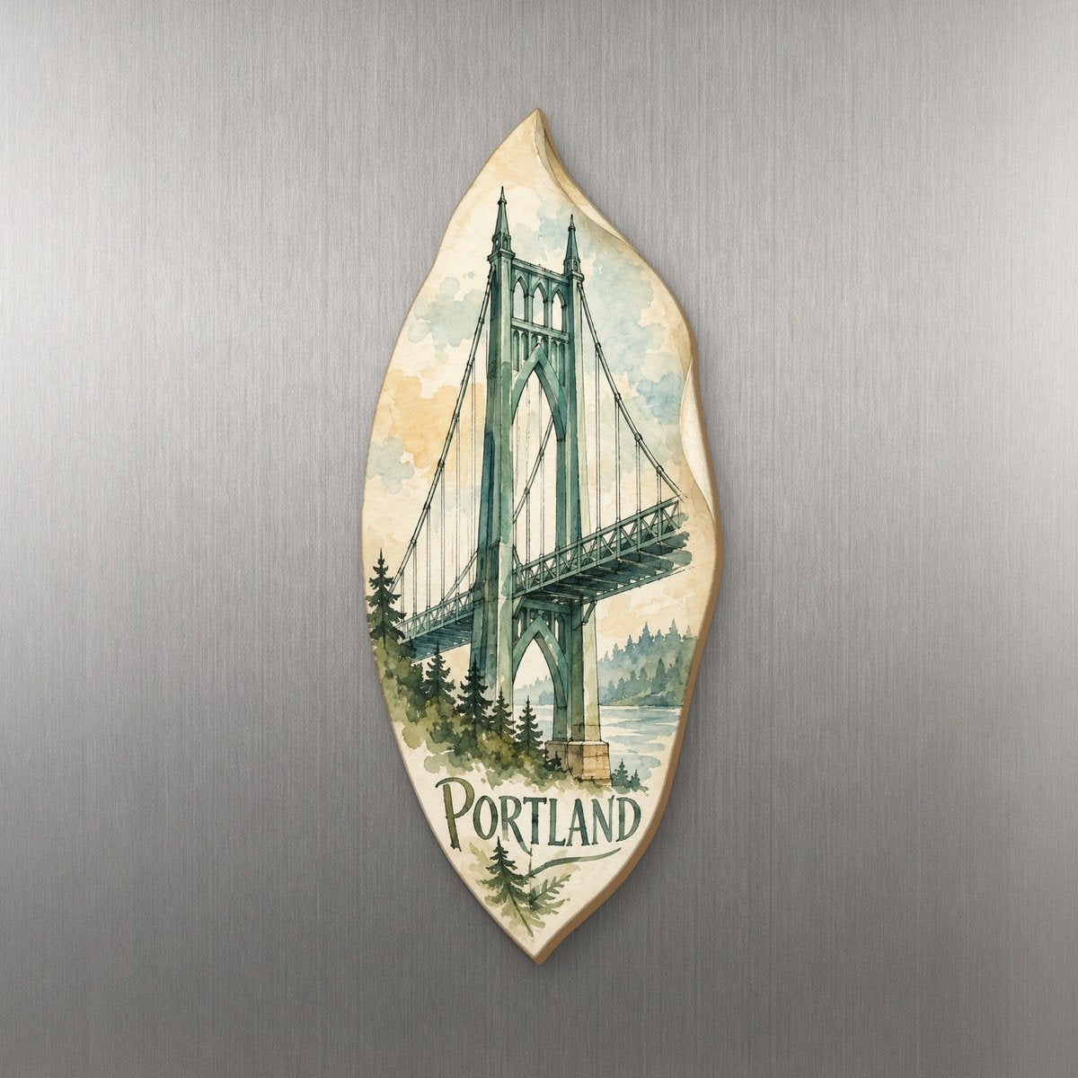 She's Choosing Portland, Oregon Magnet | Pen and Watercolor Wash | S455-M