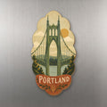She's Choosing Portland, Oregon Magnet | Naive Folk Painting | S456-M