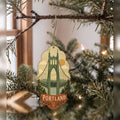 She's Choosing Portland, Oregon Ornament | Naive Folk Painting | S456-O
