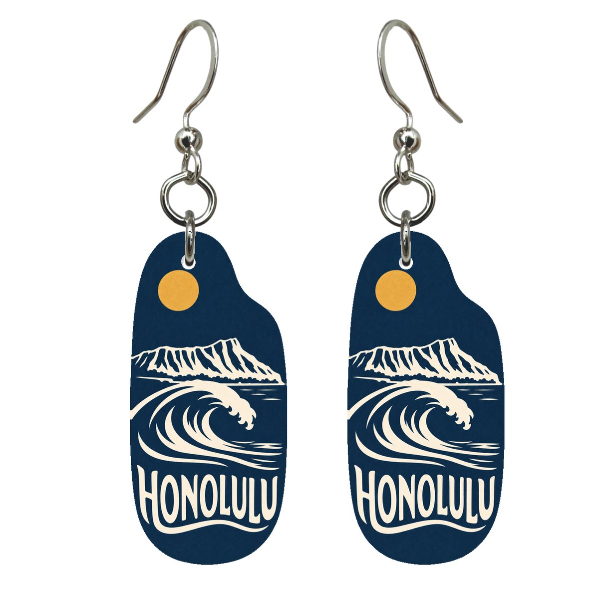 She's Choosing Honolulu Earrings | Negative-Space Silhouette | S461