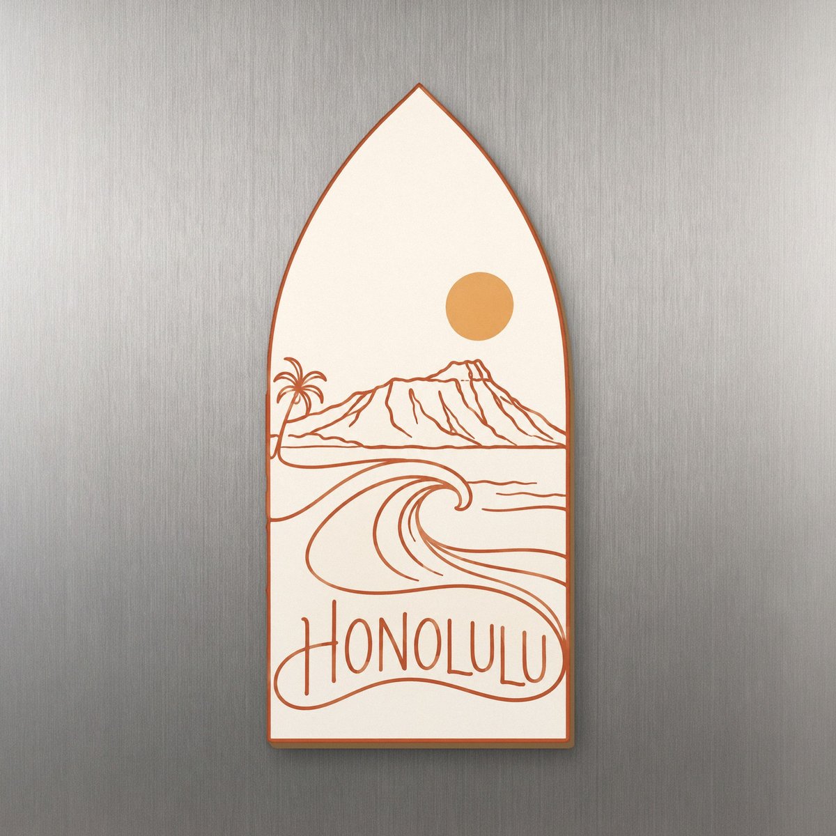 She's Choosing Honolulu Magnet | Continuous-Line Drawing | S462-M
