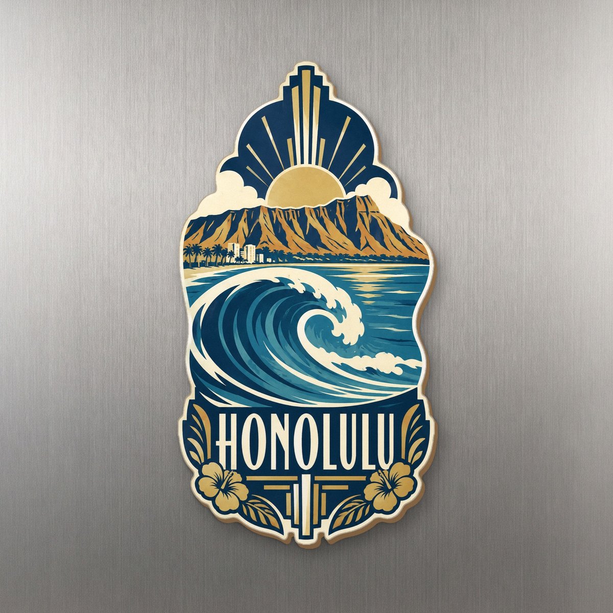 She's Choosing Honolulu Magnet | Art Deco | S465-M