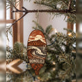 She's Choosing Honolulu Ornament | Woodcut | S466-O