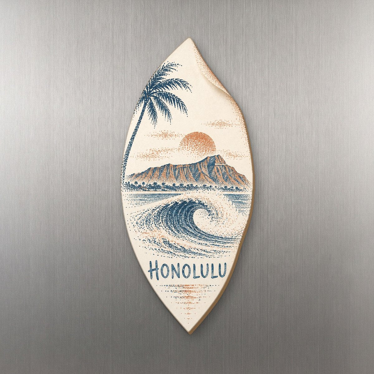 She's Choosing Honolulu Magnet | Sparse Pointillism | S469-M