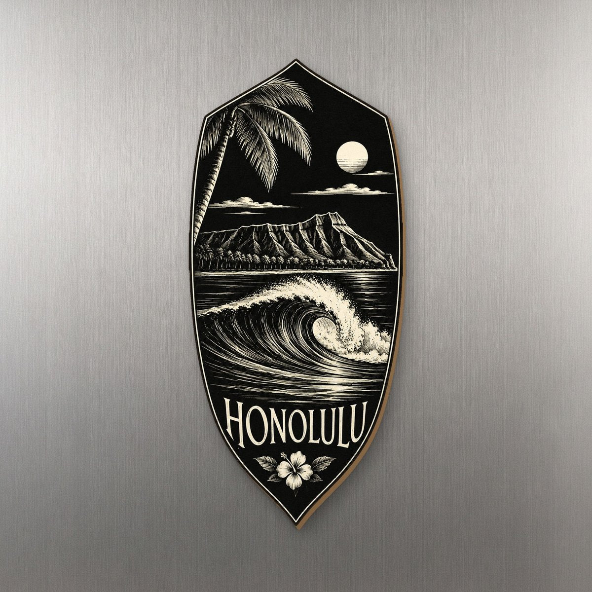 She's Choosing Honolulu Magnet | Scratchboard | S470-M