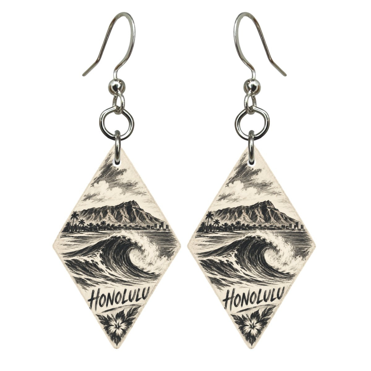 She's Choosing Honolulu Earrings | Charcoal Gesture | S471